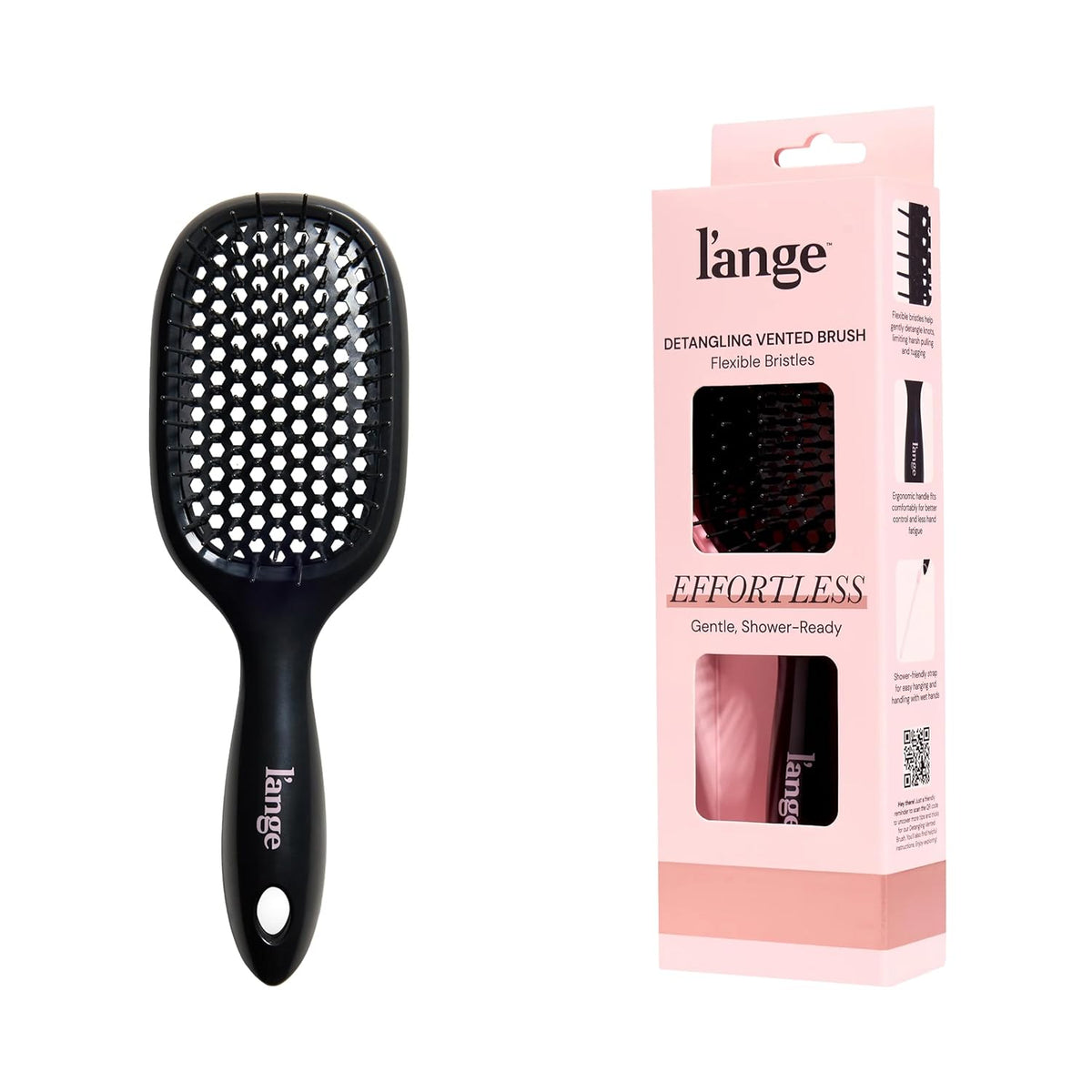 L'ANGE HAIR Detangling Vented Brush (Black)